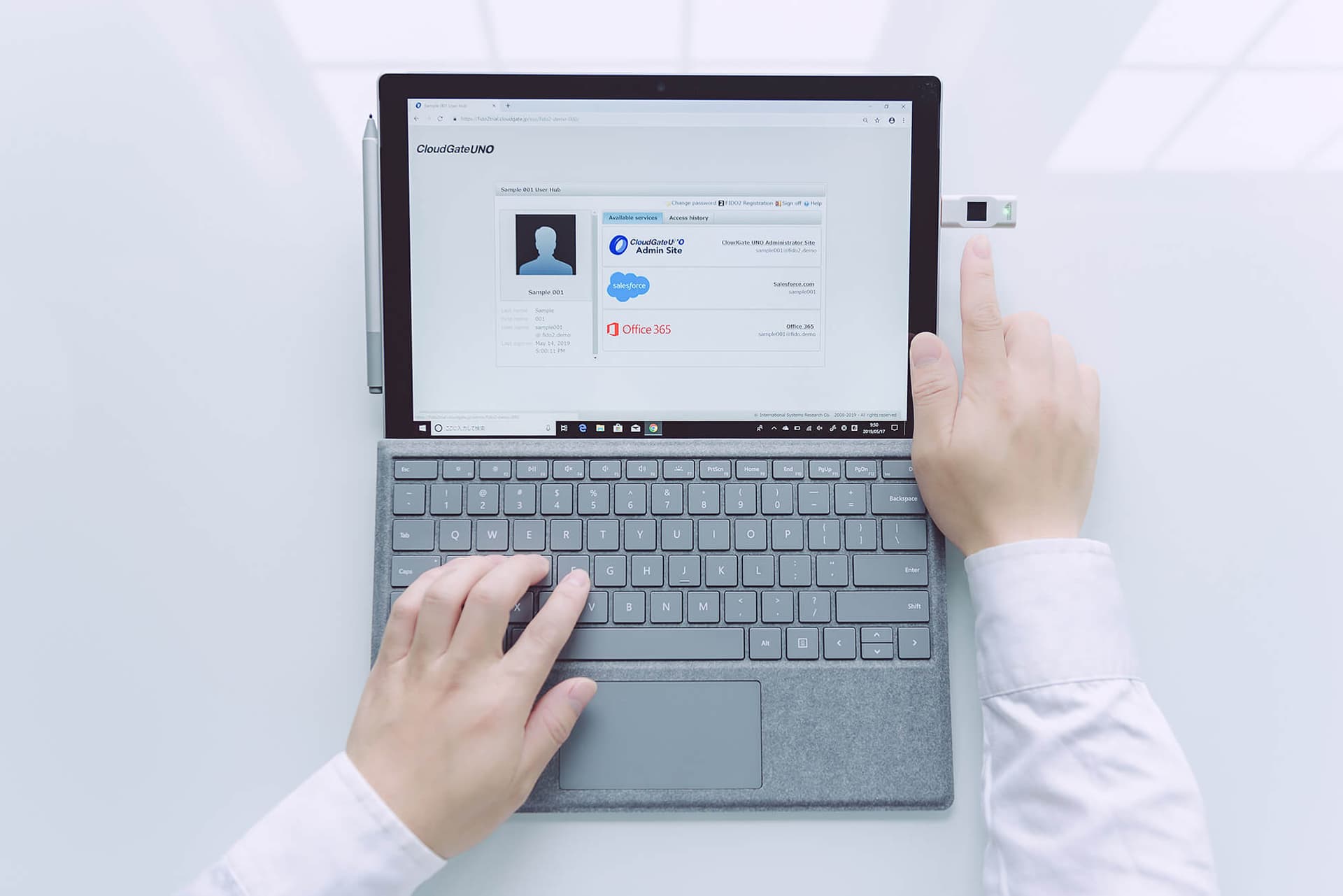 passwordless authentication connected to SSO services using CloudGate UNO - 「パスワードレス」認証とは?なぜISRはパスワードレスの世界への先導役となったのか