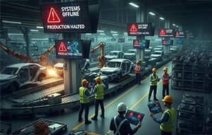 サイバー攻撃で大手自動車メーカーが操業停止、サプライチェーンに深刻な影響 | ISRセキュリティニュース編集局
