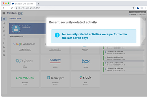 Inform users about security-related changes | Log Reports