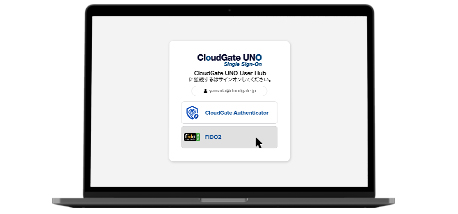 Step2 - CloudGate UNO: FIDO2認証を選択します | パスキーを使った認証の手順