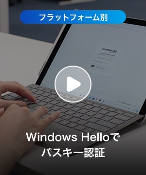 Windows Helloでパスキー認証 (ビデオを見る) - 異なるプラットフォームやアクセス場所での使用方法｜パスキー認証