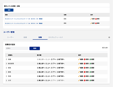 兼務表示・役職順表示
