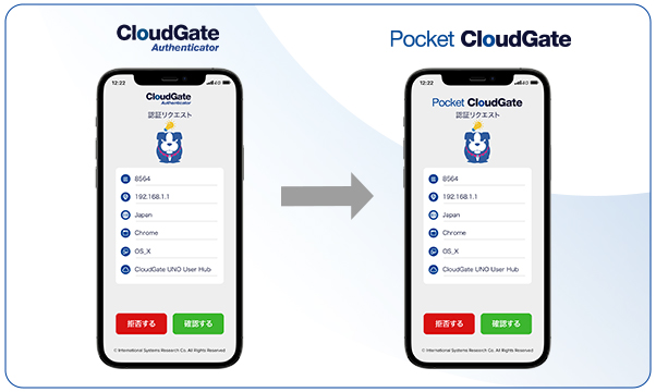 認証システムアプリ、「Pocket CloudGate」へ名称変更